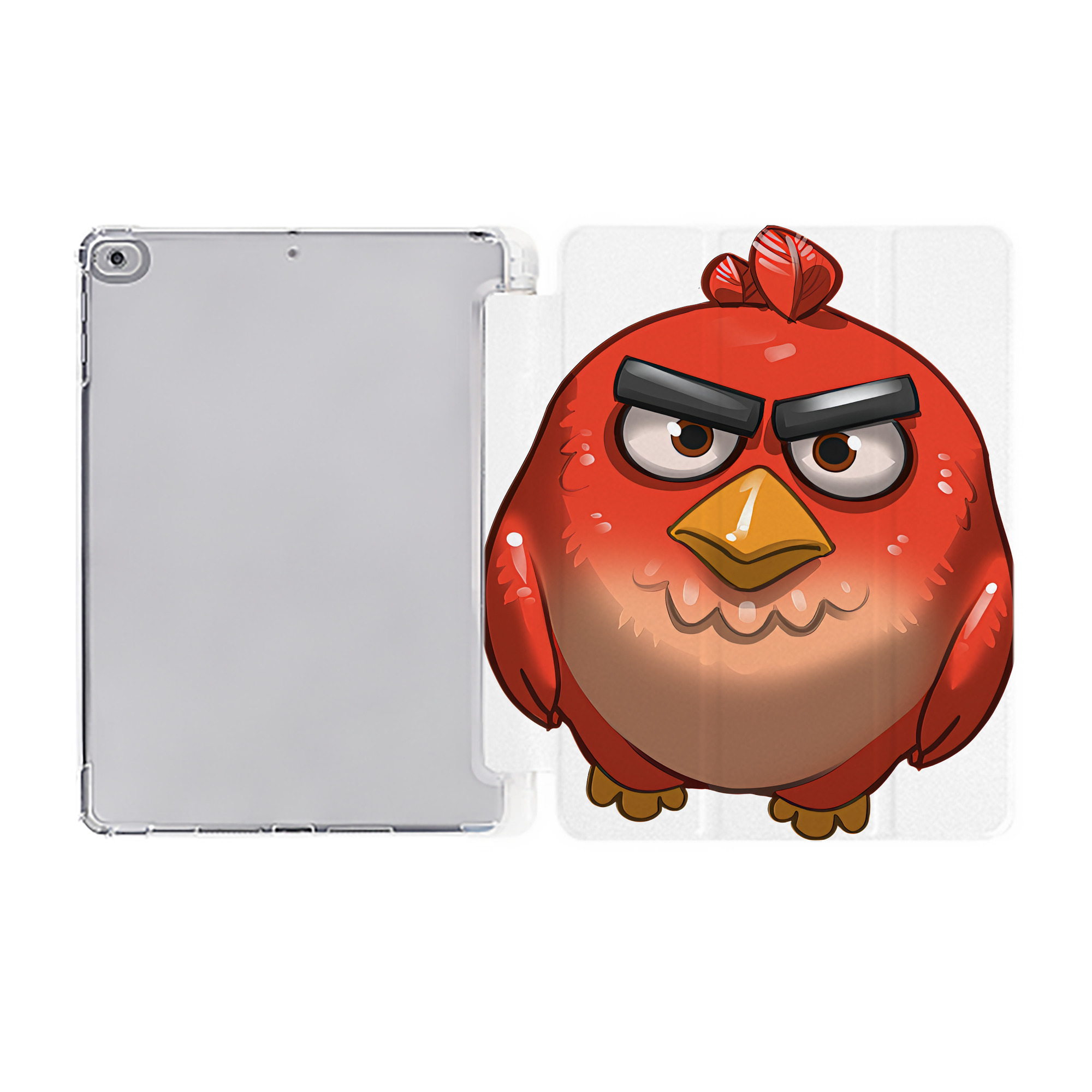 （画像用） Angry Birds アングリーバード IPad ケース ペン収納付き 三つ折りスタンド PUレザー×シリコン 対応機種9.5/10.5/10.9インチ